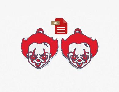 Penny Clown Earrings or Keychain Set