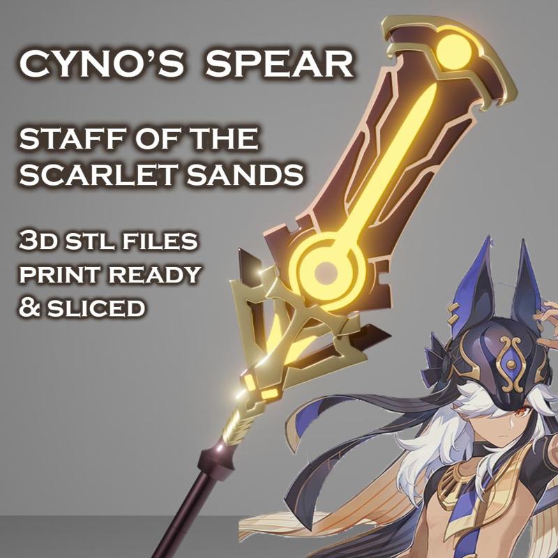 Cyno Weapon - Genshin Impact Cosplay - Sliced Print Ready