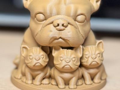 Bulldog Mom with her Babies