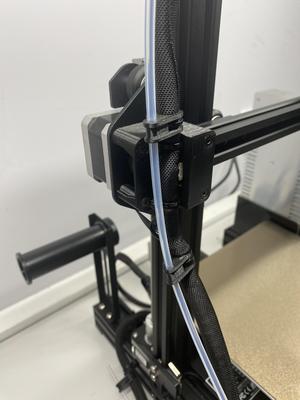 Ender 3 x limit switch cover with zip ties chanels for direct drive conversions