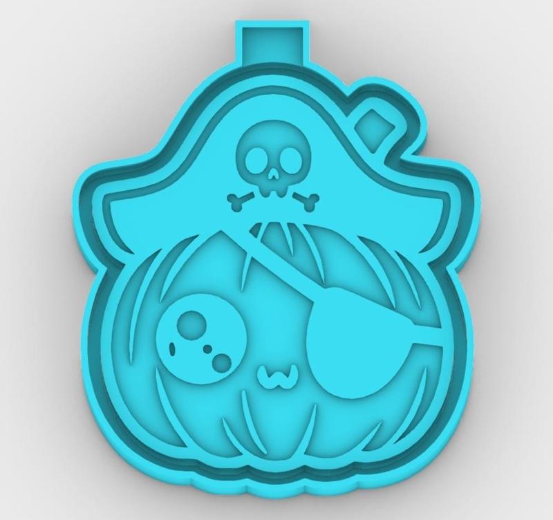 pirate pumpkin 020544 - freshie mold - STL for silicone mold