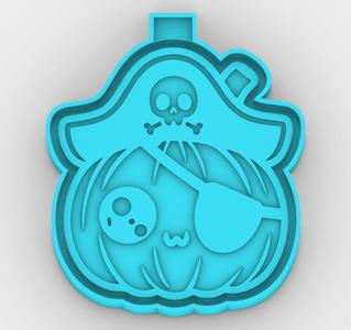 pirate pumpkin 020544 - freshie mold - STL for silicone mold