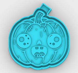 zombie pumpkin 020613 - freshie mold - STL for silicone mold