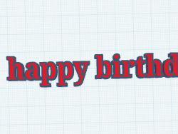 happy bday sign