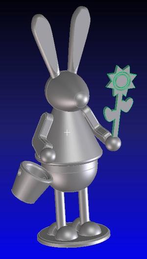 Easter bunny gardener