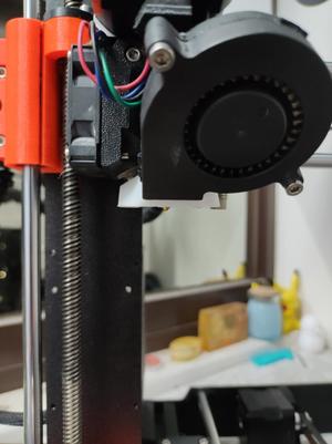 Snap-In Fan Shroud for Prusa i3 MK3S(+) Reduced height Won't get stuck hot bed version