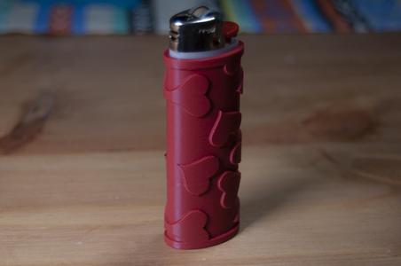 BIC Lighter Cover/Case love hearts