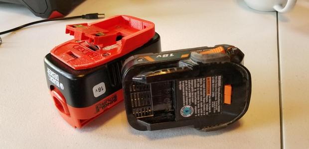 Ridgid Battery Mount Modified