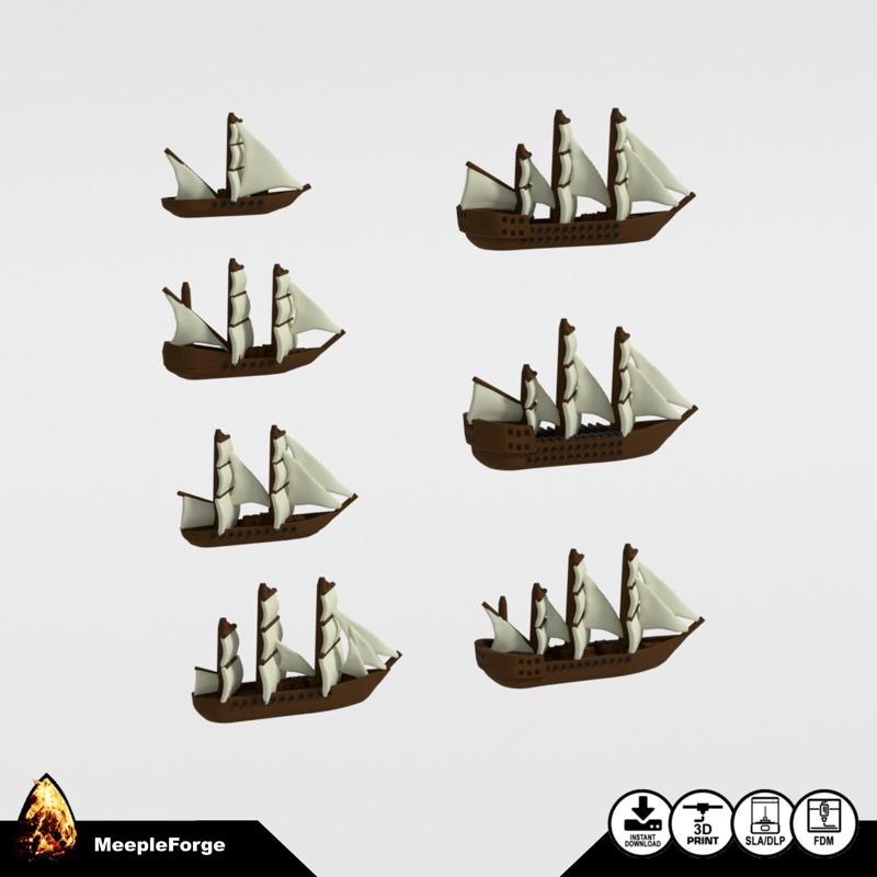 Sailing Ships compatible with Merchants and Marauders