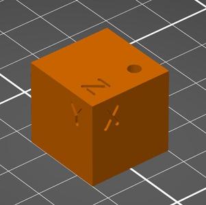 Calibration Cube 20mm with 3mm hole