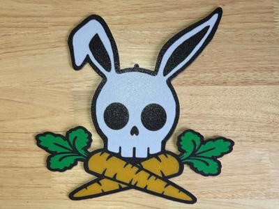 Easter Bunny Skull Decoration
