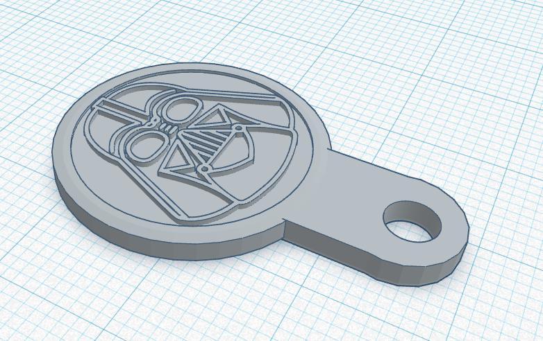 STAR WARS DARTH VADER KEYCHAIN / CART COIN