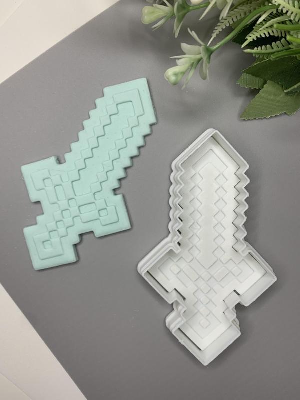 Minecraft Sword Cookie Cutter and Stamp