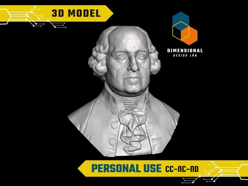 John Adams - High-Quality STL File for 3D Printing (PERSONAL USE)
