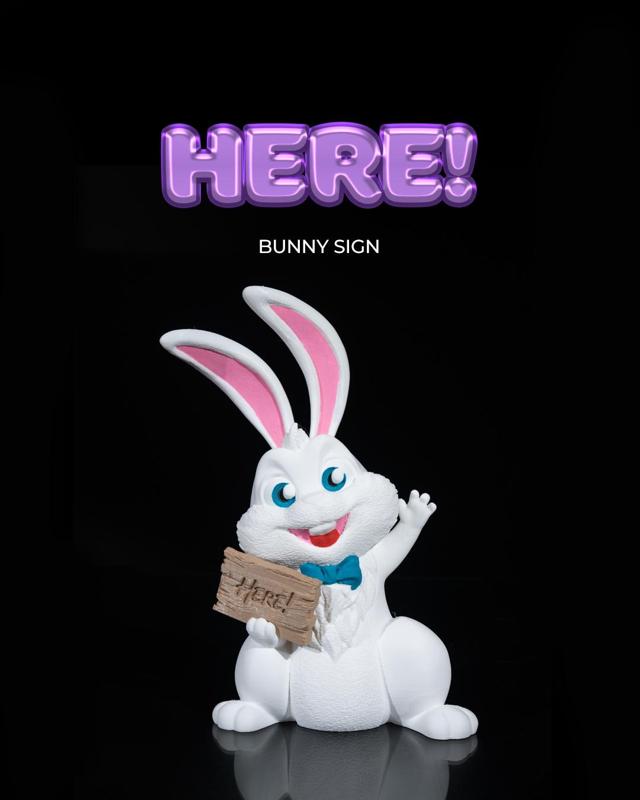 Here! Bunny Sign