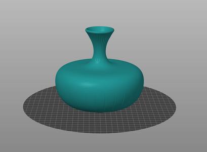 Vase with groove for flowers
