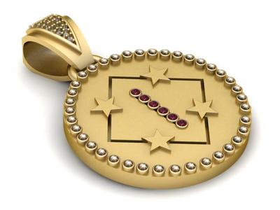 1 ROUND PENDANT  3d printable model