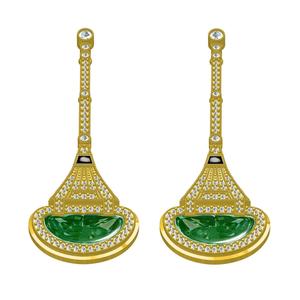 Antique Art Deco Diamond Earring 4
