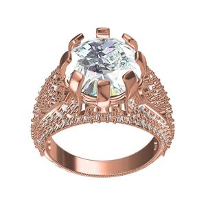 Antique 8 Prond Vintage Style Engagement Ring for Women