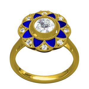Floral Style Engagement Ring