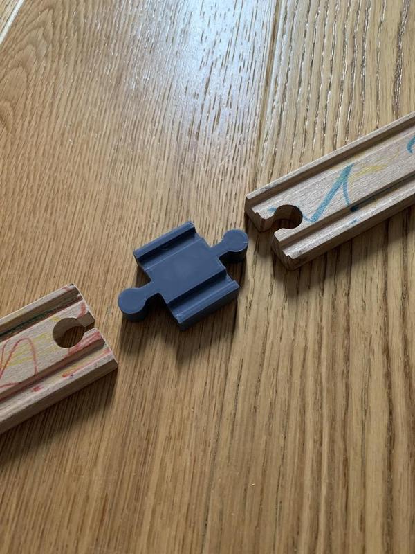 Rail for Ikea railroad / connector male part