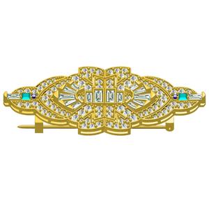 Antique Art Deco Vintage Style Diamond Brooch