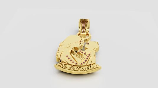 mother pendant 3D printable model