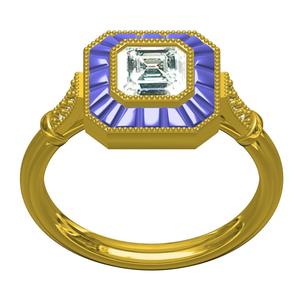 Emerald Cut Cathedral Engagement Ring