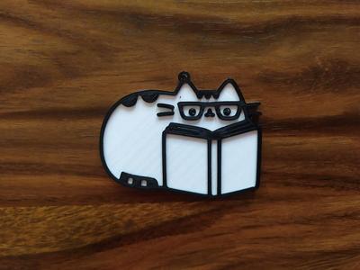 Pusheen (learn) Keychain