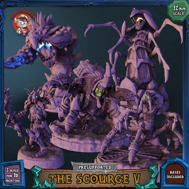 The Scourge 5 - 32mm scale pre-supported set