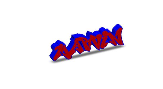 Marvin Personalized graffiti name tag