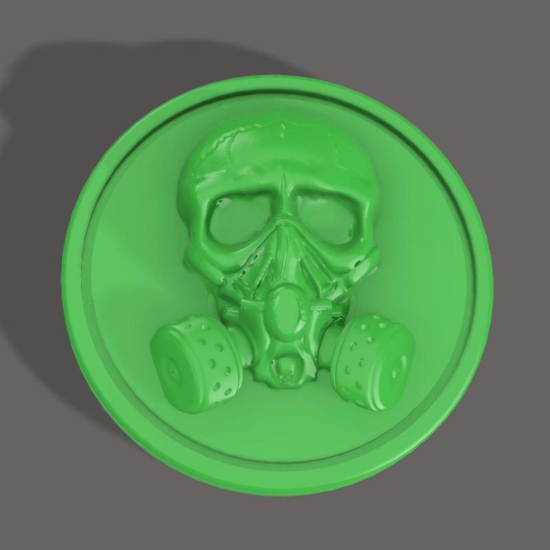 Skull Gas Mask Coin