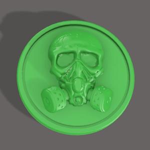 Skull Gas Mask Coin