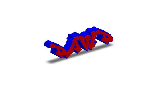 David Personalized graffiti name tag