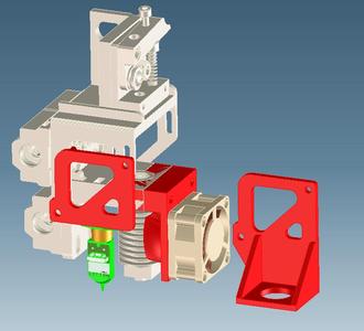 Anet A8 Direct Feed E3D - BLTOUCH and 40mm Fan Holder