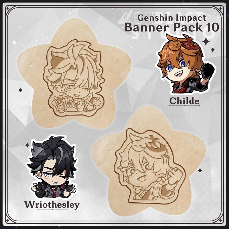 Genshin Impact Character Pack 10 Cookie Cutters