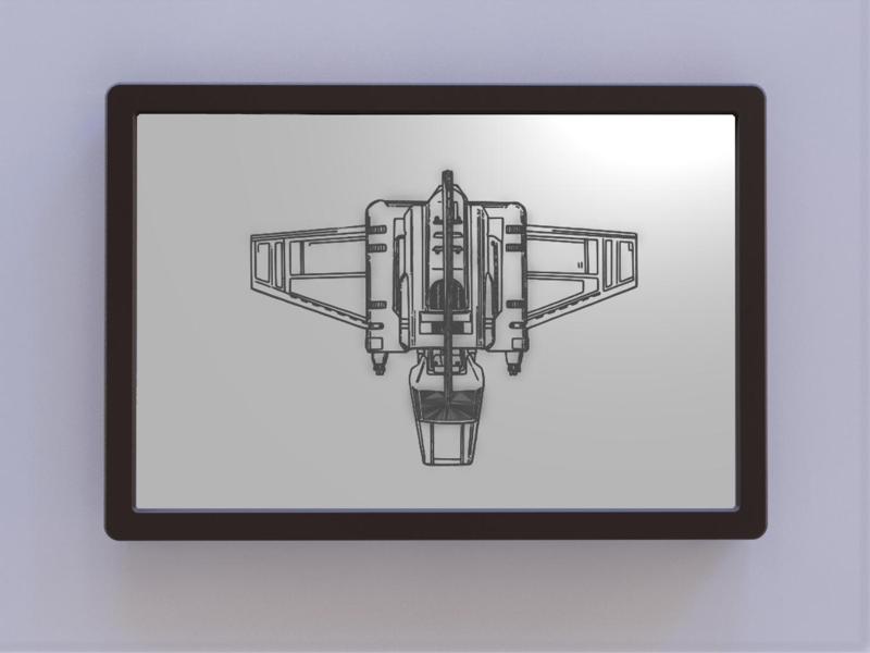 Star Wars Imperial Shuttle Patent Art - Top