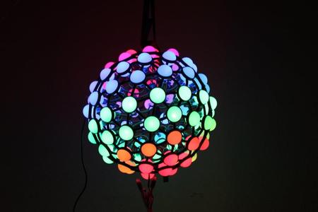 Geodesic LED Sphere Ws2812 illuminated Sphere with Ping Pong Balls