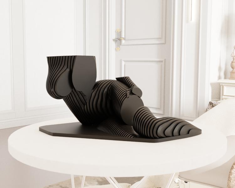 Woman Lying on Her Side - Sliced