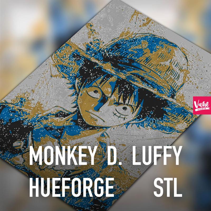 Monkey D. Luffy Straw Hat Portrait HueForge