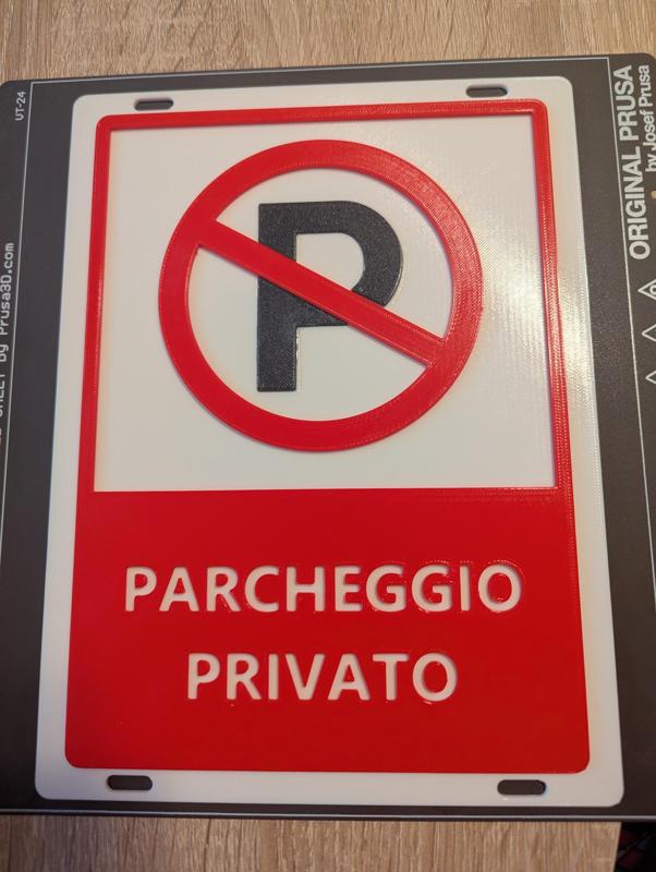 Cartello parcheggio privato