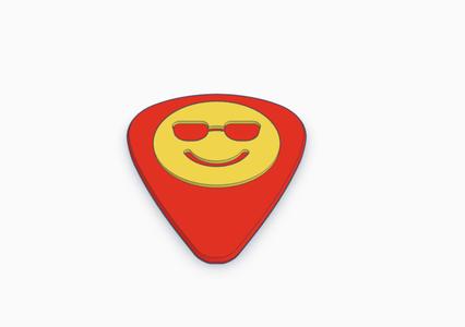 Sunglasses Emoji Guitar Pick