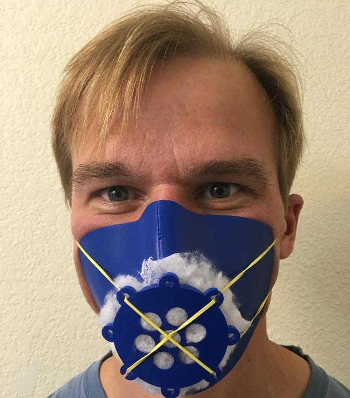 Respirator Mask - quick to print, dip in hot water to form fit