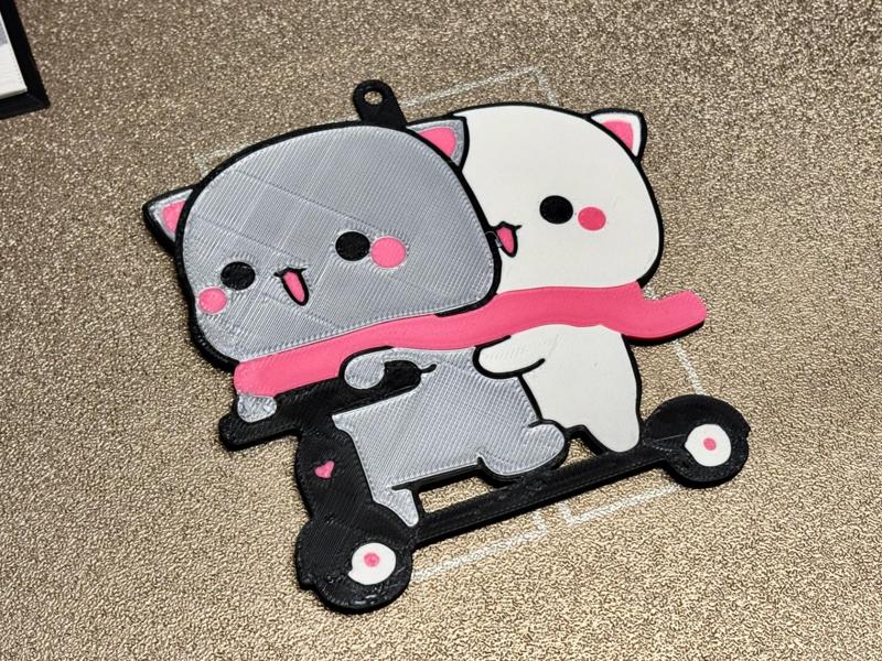 Cat Couple Mochi Pendant