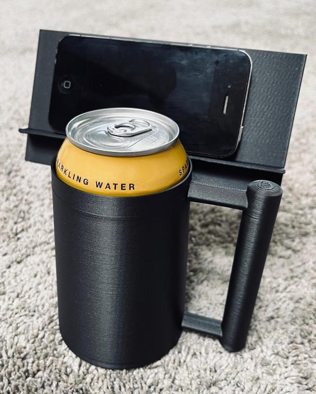 Novelty Soda Can and Phone Holder