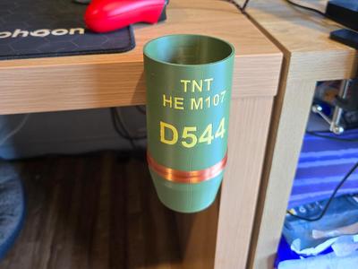 M107 Artillery shell inspired desk bottle holder