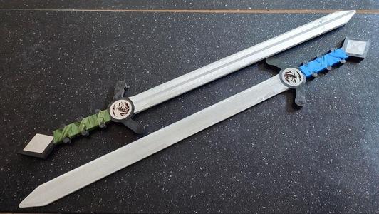 Laser cut sword with dragon