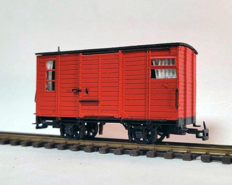 H0m fire fighter 1000mm narrow gauge boxcar 99-01-80 (Resin 1/87scale)
