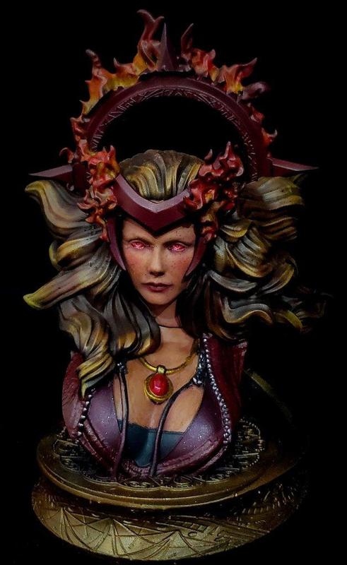WICKED MARVEL SCARLET WITCH BUST: TESTED AND READY FOR 3D PRINTING