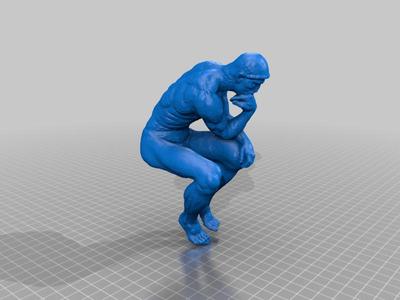 The Thinker seperated from rock